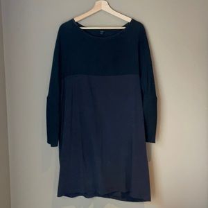 Navy shift dress